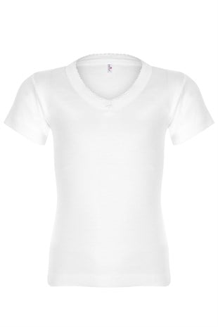 Erdem Girls Rib Knit Short Sleeve Undershirt