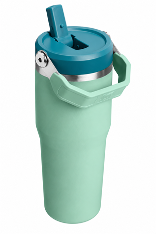 Stanley Yeşil Renk The Iceflow Flip Straw Pipetli Termos Bardak 0,41 LT