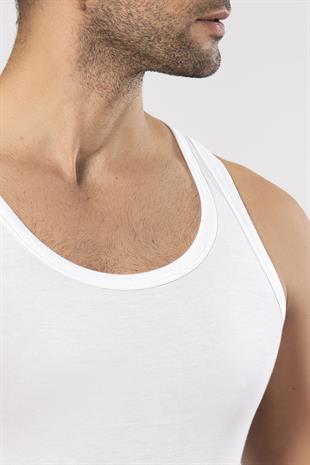 Weweus Beyaz 3lü Micro Modal Premium Erkek Atlet 11333