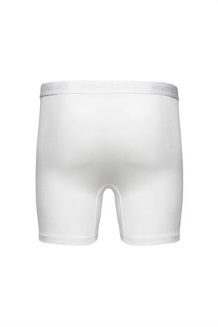 Weweus Beyaz 3lü Micro Modal Premium Erkek Uzun Boxer 14193