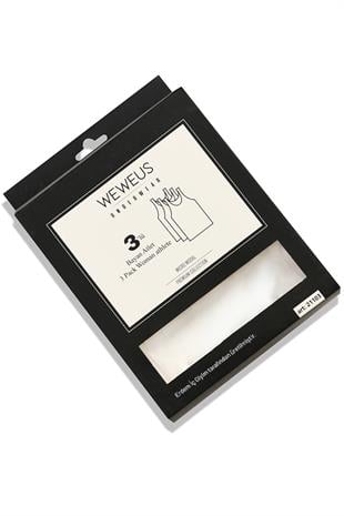 Weweus Beyaz 3lü Micro Modal Premium Kadın Atlet Tshirt Body 21103