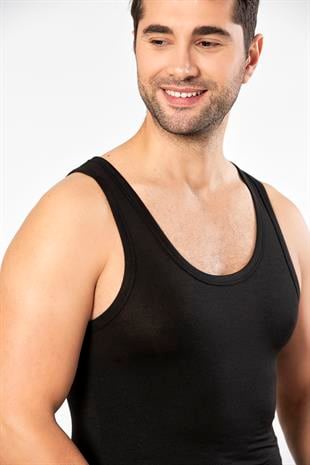 Weweus Siyah 3lü Micro Modal Premium Erkek Atlet 11333