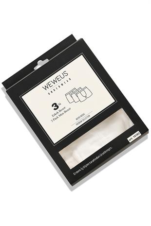 Weweus Siyah 3lü Micro Modal Premium Erkek Boxer 14183