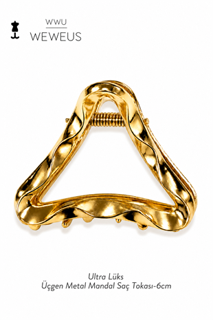 WeWeus Altın Renk Üçgen Metal Mandal Premium Toka