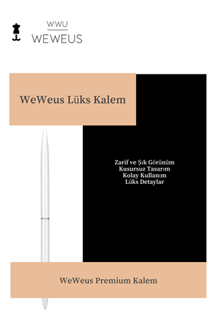WeWeus Beyaz Düz Lüks Tükenmez Kalem