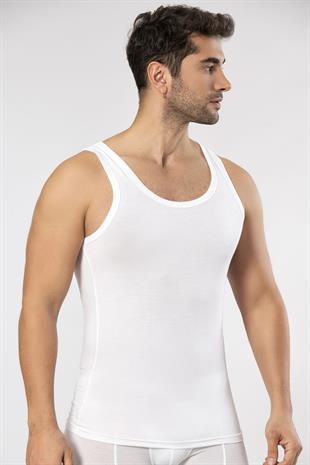 Weweus Beyaz Micro Modal Premium Erkek Atlet 1133