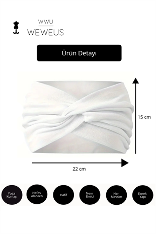 WeWeus Beyaz Premium  Kadın Saç Bandı