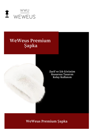 WeWeus Beyaz Tüylü Kürk Görünümlü Kışlık Premium Kadın Şapka