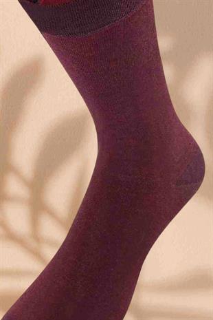 Weweus Bordo Doğal Süper İnce Bambu Lüks Erkek Çorap 269