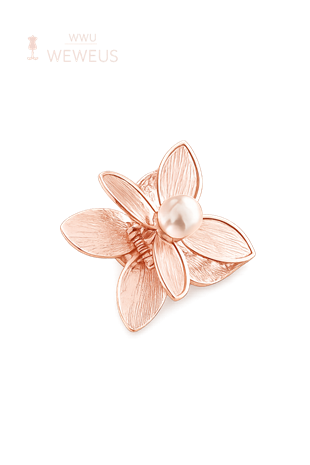 WeWeus Çiçek İncili Rose Metal Mini Premium Mandal Toka
