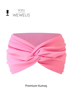 WeWeus Düz Pembe Premium Kadın Saç Bandı