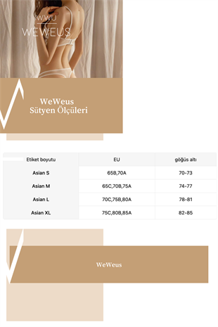 Weweus Ekru Kadın Yaprak Dantelli Sütyen 2300