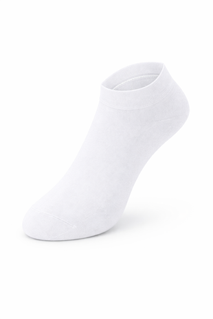 Weweus Erkek Bambu Viskon Beyaz Sneaker Çorap 176