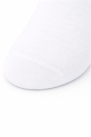 Weweus Erkek Bambu Viskon Beyaz Sneaker Çorap 176