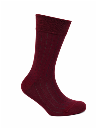 Weweus Erkek Merserize Uzun Çorap 761 Bordo-Gri