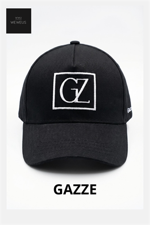 WeWeus Gazze GZ İşlemeli Siyah Spor Unisex Kadın Erkek Şapka