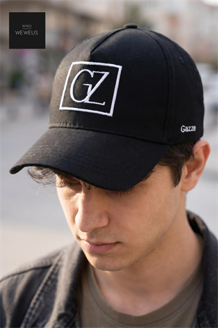 WeWeus Gazze GZ İşlemeli Siyah Spor Unisex Kadın Erkek Şapka