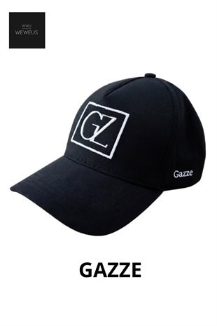 WeWeus Gazze GZ İşlemeli Siyah Spor Unisex Kadın Erkek Şapka