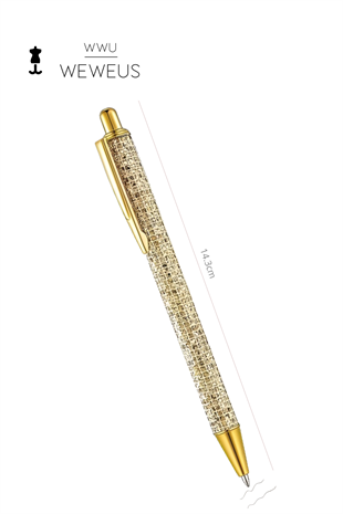 WeWeus Gold Altın Sarısı Pullu Lüks Tükenmez Kalem