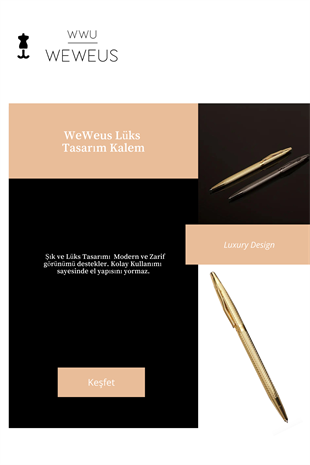 WeWeus Gold Ultra Lüks Tükenmez Kalem