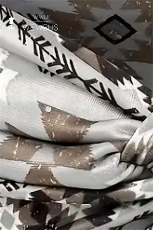 WeWeus Gri Baklava Desen Premium Kadın Saç Bandı