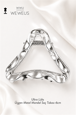 WeWeus Gri Üçgen Metal Mandal Premium Toka