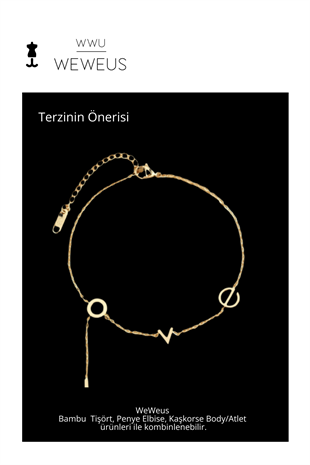 WeWeus Kadın Altın Renk Love Kolye