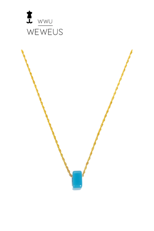 WeWeus Kadın Bodrum Taşlı Zincir Kolye