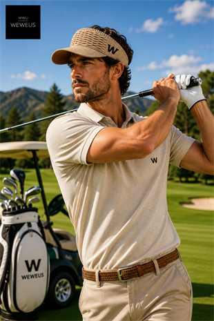 WeWeus Kadın Açık Sütlü Kahve W Nakışlı Uv Korumalı Tenis Golf Vizör Yazlık Şapka