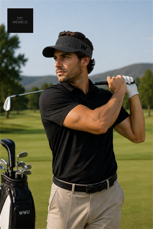 WeWeus Kadın Erkek Unisex Gri W Nakışlı Uv Korumalı Tenis Golf Vizör Yazlık Şapka