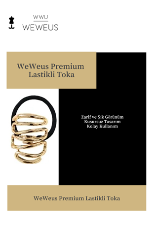 WeWeus Kadın Gold Altın Renk Parlak Sarmal Lastikli Toka