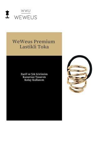 WeWeus Kadın Gold Altın Renk Parlak Sarmal Lastikli Toka