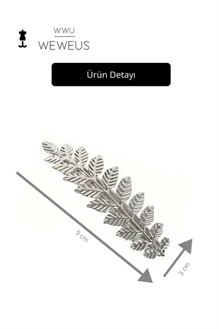 WeWeus Kadın Gümüs Renk Parlak Premium Toka