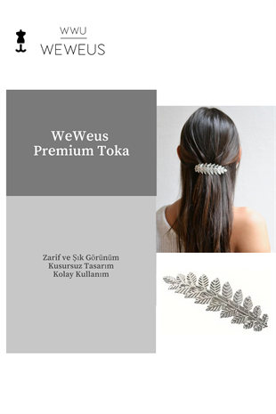 WeWeus Kadın Gümüs Renk Parlak Premium Toka