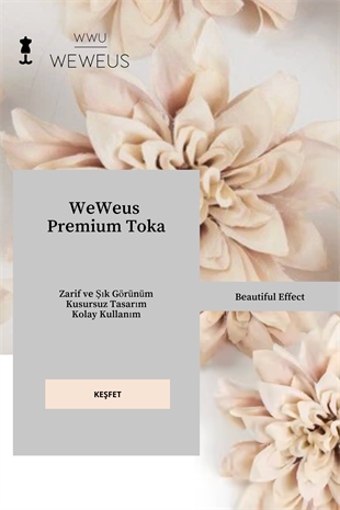 WeWeus Kadın Hawai Stili Bej Şık Çiçek Premium Toka