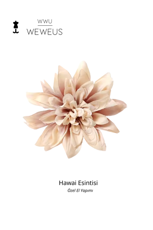 WeWeus Kadın Hawai Stili Bej Şık Çiçek Premium Toka