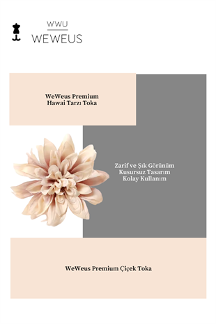 WeWeus Kadın Hawai Stili Bej Şık Çiçek Premium Toka