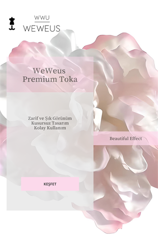 WeWeus Kadın Hawai Stili Beyaz Uçuk Pembe Şık Çiçek Premium Toka