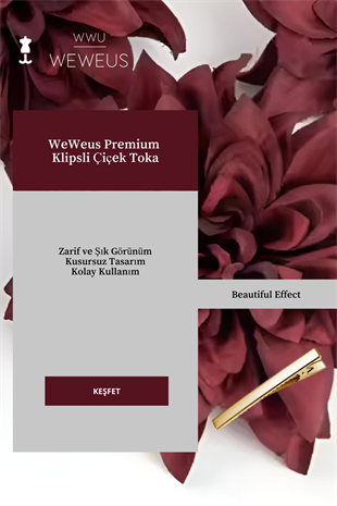 WeWeus Kadın Hawai Stili Bordo Şık Çiçek Premium Toka