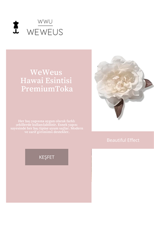 WeWeus Kadın Hawai Stili Kırık Beyaz Çiçek Premium Toka