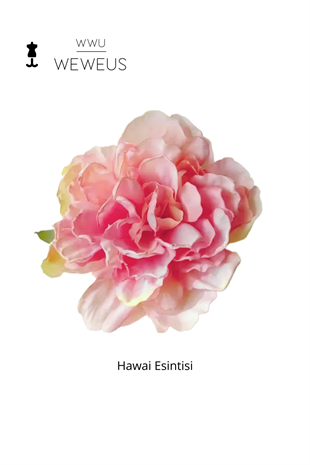WeWeus Kadın Hawai Stili Pembe Şık Çiçek Premium Toka