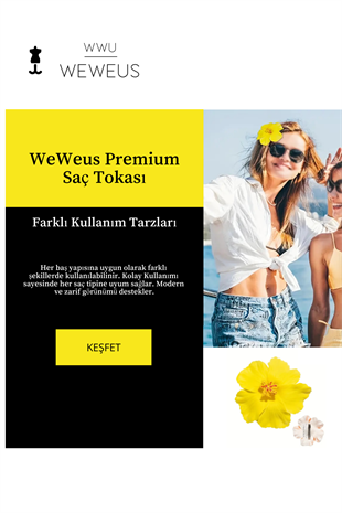 WeWeus Kadın Hawai Stili Sarı Çiçek Premium Toka