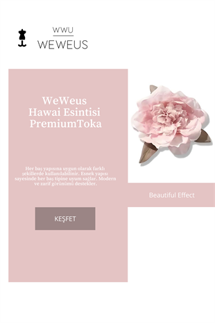 WeWeus Kadın Hawai Stili Toz Pembe Çiçek Premium Toka