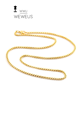 WeWeus Kadın İç İçe Geçmeli Asansör Altın Kaplama Kolye