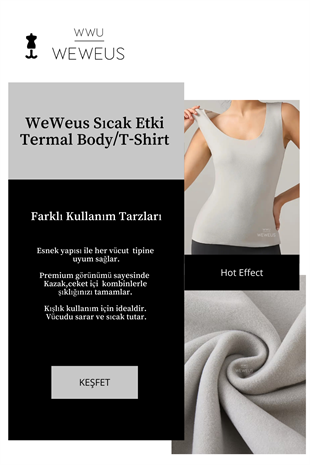 WeWeus Kadın Lüks Gri Termal İçlik Askılı Atlet Body Tişört