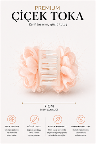 WeWeus Kadın Premium Pembe Çiçek Toka