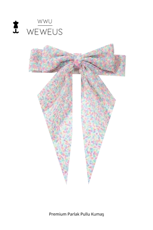 WeWeus Kadın Toz Pembe Pullu Fiyonk Toka