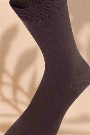 Weweus Kahve Doğal Süper İnce Bambu Lüks Erkek Çorap 269