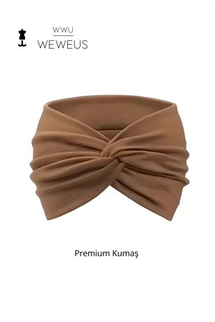 WeWeus Kahve Düz Premium Kadın Saç Bandı