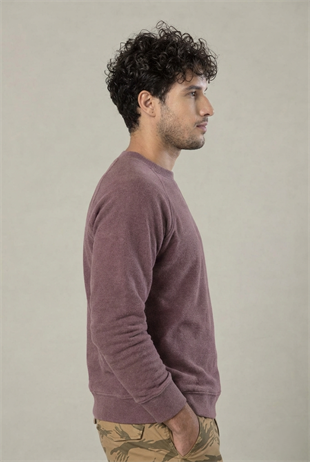 Weweus Kahverengi Havlu Kumaş Sweatshirt 240